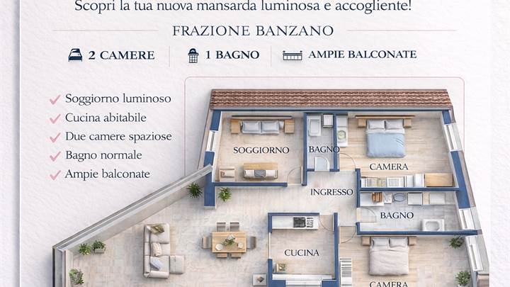 VENDITA APPARTAMENTO MANSARDATO MONTORO BANZANO
